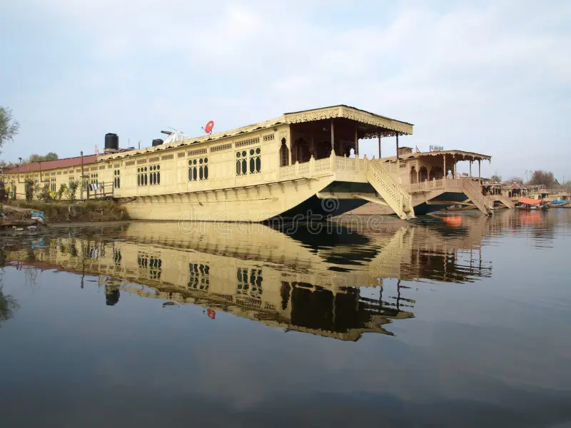 Srinagar houseboat view Dal Lake Kashmir